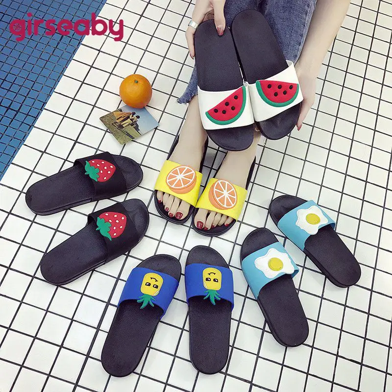Girseaby women slippers outdoor Indoor cartoon fruit open toe shoes summer Non-slip lovers girls casual sandalias mujer F668
Girseaby women slippers outdoor Indoor cartoon fruit open toe shoes summer Non-slip lovers girls casual sandalias mujer F668