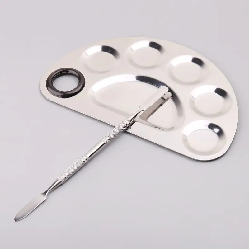 Stainless Steel Paint Palette Tray Mixing Rod Spatula Set For Nail Art Supply School Supplies Watercolor Oil Painting Makeup
Stainless Steel Paint Palette Tray Mixing Rod Spatula Set For Nail Art Supply School Supplies Watercolor Oil Painting Makeup