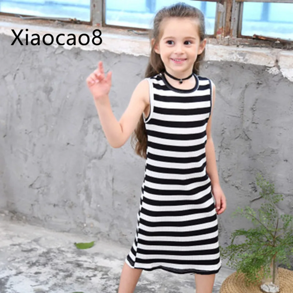 Summer Kids Cotton Black White Striped Dress Girls Mid Calf Long Dresses Trendy Baby Toddler Little Girl Casual Dress Clothing
Summer Kids Cotton Black White Striped Dress Girls Mid Calf Long Dresses Trendy Baby Toddler Little Girl Casual Dress Clothing
