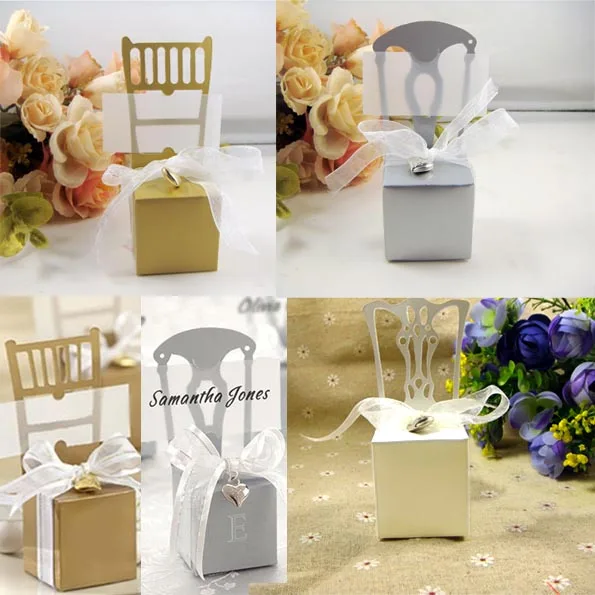 Free Shipping 50 X White/Gold/Silver Miniature Chair Place Card Holder Wedding Candy Box Party Deco Supply
Free Shipping 50 X White/Gold/Silver Miniature Chair Place Card Holder Wedding Candy Box Party Deco Supply
