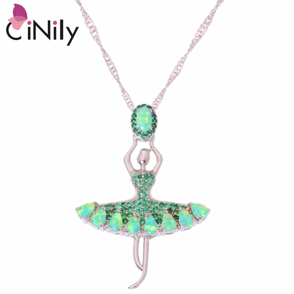 CiNily Created Green White Fire Opal Green Cubic Zirconia Silver Plated Wholesale Ballet Girl for Women Jewelry Pendant OD6473-4 
CiNily Created Green White Fire Opal Green Cubic Zirconia Silver Plated Wholesale Ballet Girl for Women Jewelry Pendant OD6473-4