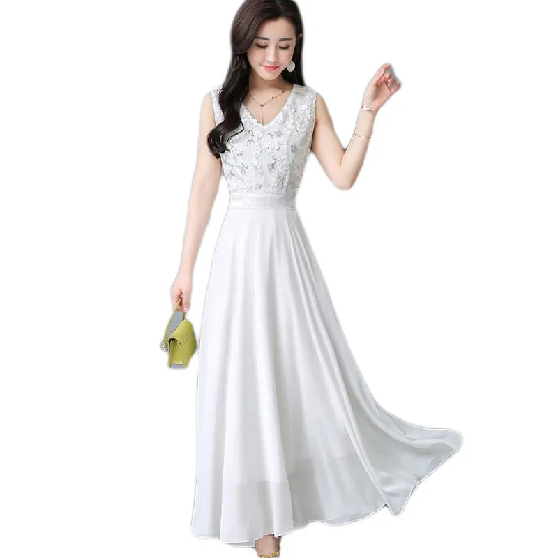 2019 Women Plus Size Summer Dress Chiffon Big Swing Dress Slim Long Paragraph Dress Temperament Lace Slim Dress Female E203
2019 Women Plus Size Summer Dress Chiffon Big Swing Dress Slim Long Paragraph Dress Temperament Lace Slim Dress Female E203