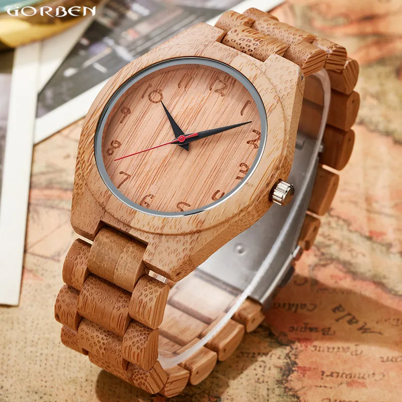 Handmade Wooden Watches Simple Design Men Quartz Movement Watches Wooden Band Strap Wristwatches Exquisite Gift Clock
Handmade Wooden Watches Simple Design Men Quartz Movement Watches Wooden Band Strap Wristwatches Exquisite Gift Clock