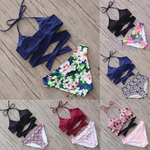 High Quality Women Bandeau Bikini High Waist Swimwear Halter Bandage Beachwear Floral Swimsuit Low Waist Backless Bathing Suit
High Quality Women Bandeau Bikini High Waist Swimwear Halter Bandage Beachwear Floral Swimsuit Low Waist Backless Bathing Suit