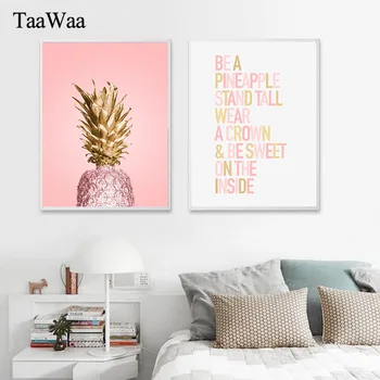 TAAWAA Pink Gold Pineapple Poster Quote Wall Art Canvas Painting Print Decorative Picture for Women Bedroom Modern Home Decor
TAAWAA Pink Gold Pineapple Poster Quote Wall Art Canvas Painting Print Decorative Picture for Women Bedroom Modern Home Decor