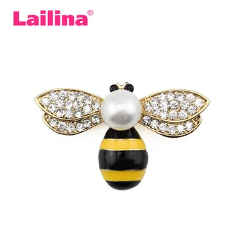 20pcs/lot Pearl Yellow Enamel Rhinestone Crystal Bee Apidae Brooch Pin Women Jewelry
20pcs/lot Pearl Yellow Enamel Rhinestone Crystal Bee Apidae Brooch Pin Women Jewelry