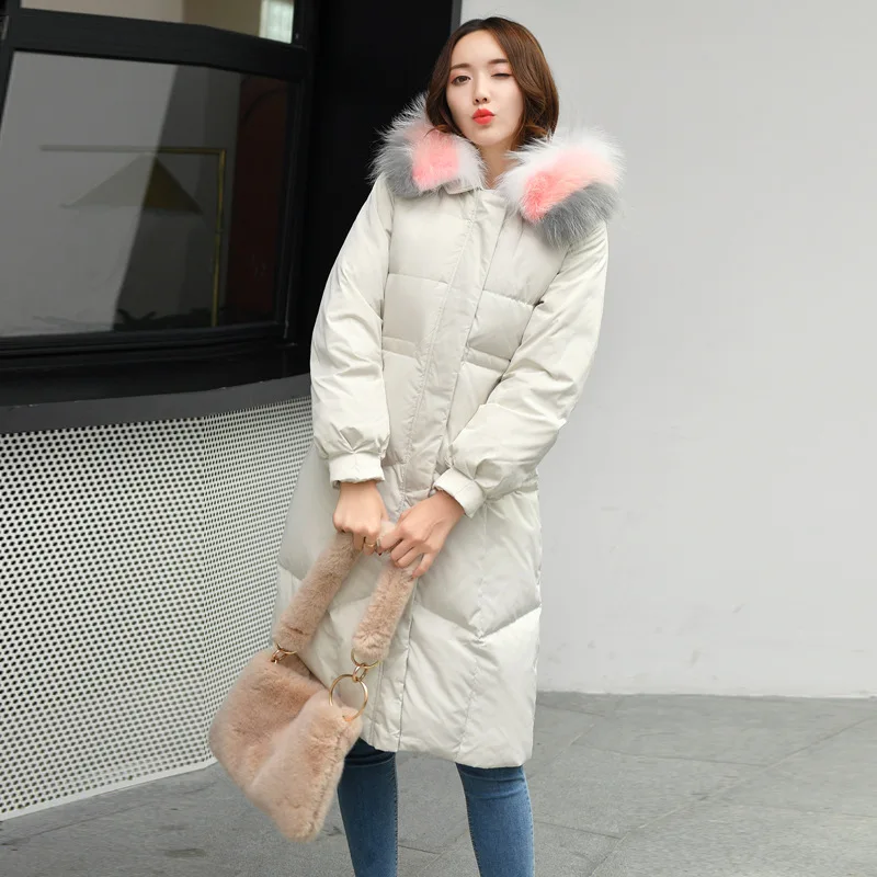 Women Winter Parka Hooded Big Fur Jacket Winter Women Coat 2018 New Long Outwear Parkas Thick Warm Jackets Overknee AS044 (5)