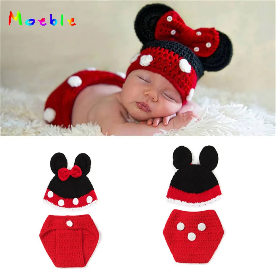 Newborn Girls Mickey Designs Photography Props Crochet Baby Cartoon Hat Diaper Set Knitted BABY Coming Home Outfits MZS-14106
Newborn Girls Mickey Designs Photography Props Crochet Baby Cartoon Hat Diaper Set Knitted BABY Coming Home Outfits MZS-14106