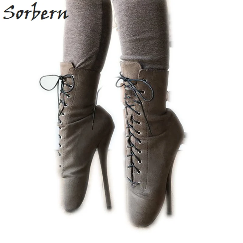 Sorbern 7 Inch Heel Ankle Boot Ballet High Booties Women Fake Suede Ankle Lace Up Boots Exotic Shoes Custom Colors Big Size 15
Sorbern 7 Inch Heel Ankle Boot Ballet High Booties Women Fake Suede Ankle Lace Up Boots Exotic Shoes Custom Colors Big Size 15
