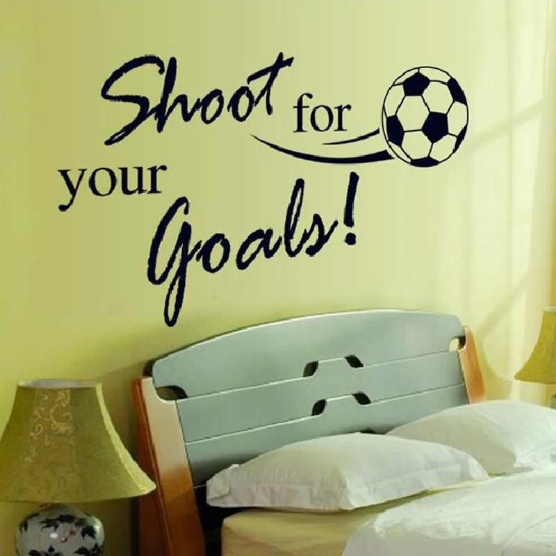 Shoot for your goals football wall stickers for bedroom removable family quote wall decals kids home decor boys room wall stiker
Shoot for your goals football wall stickers for bedroom removable family quote wall decals kids home decor boys room wall stiker