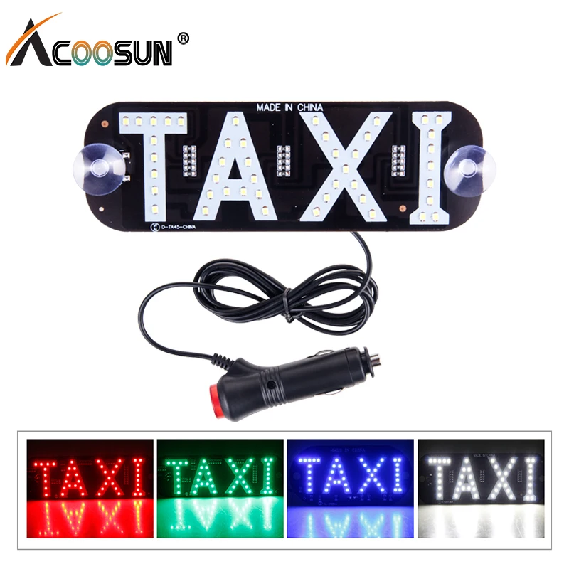 ACCOSUN Led Auto Light box Taxi Car Windscreen Cab indicator Lamp Sign DC 12V 45 LED Blue Green Red White LED panel Windshield
ACCOSUN Led Auto Light box Taxi Car Windscreen Cab indicator Lamp Sign DC 12V 45 LED Blue Green Red White LED panel Windshield