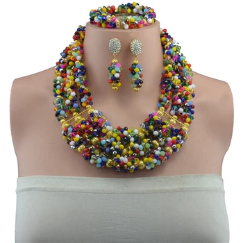 2017 Newest Nigerian Wedding African Beads Jewelry Sets Crystal Statement Necklace Earrings Set For Women parure bijoux femme
2017 Newest Nigerian Wedding African Beads Jewelry Sets Crystal Statement Necklace Earrings Set For Women parure bijoux femme