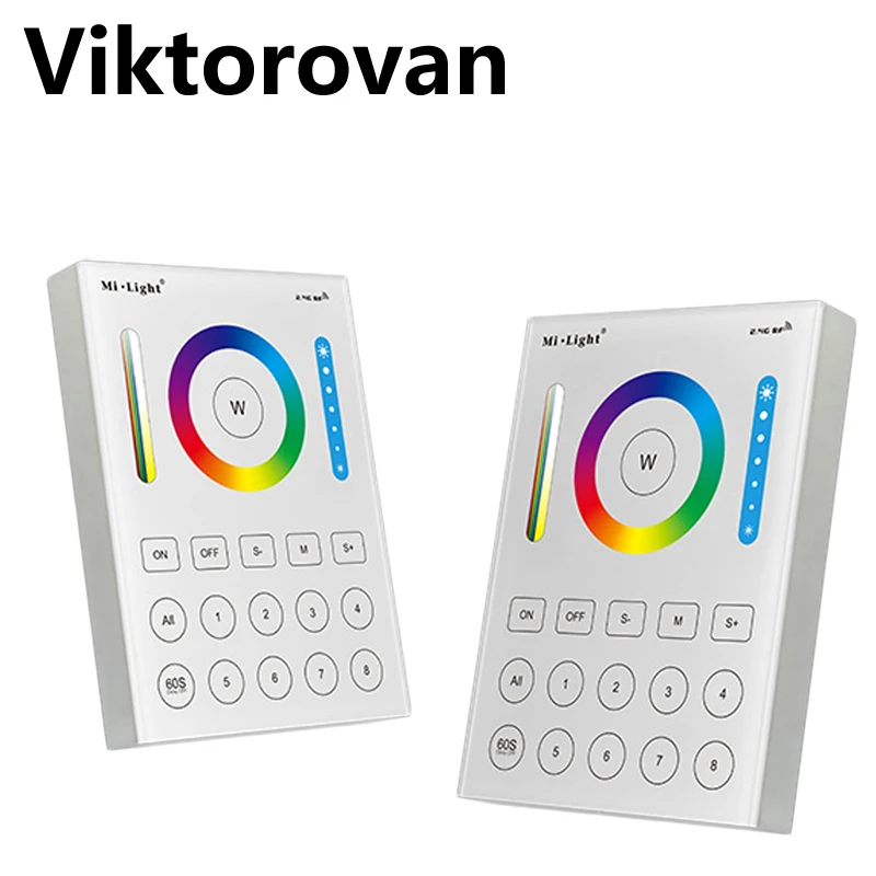 LED panel controller Milight B8 8zone wireless wifi control RGB CCT dimmer remote touch RF panel controller for Led light bulb
LED panel controller Milight B8 8zone wireless wifi control RGB CCT dimmer remote touch RF panel controller for Led light bulb