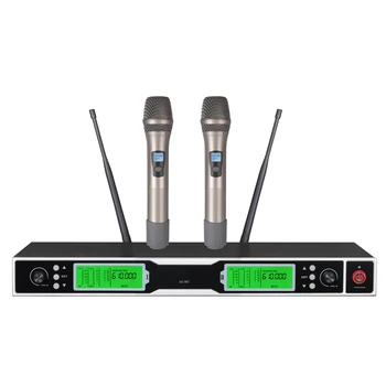 LEORY UG-907 UHF Wireless Microphone System Receiver + 2 Transmitter 200CH Handheld Microphone LCD Display For Meeting KTV
LEORY UG-907 UHF Wireless Microphone System Receiver + 2 Transmitter 200CH Handheld Microphone LCD Display For Meeting KTV