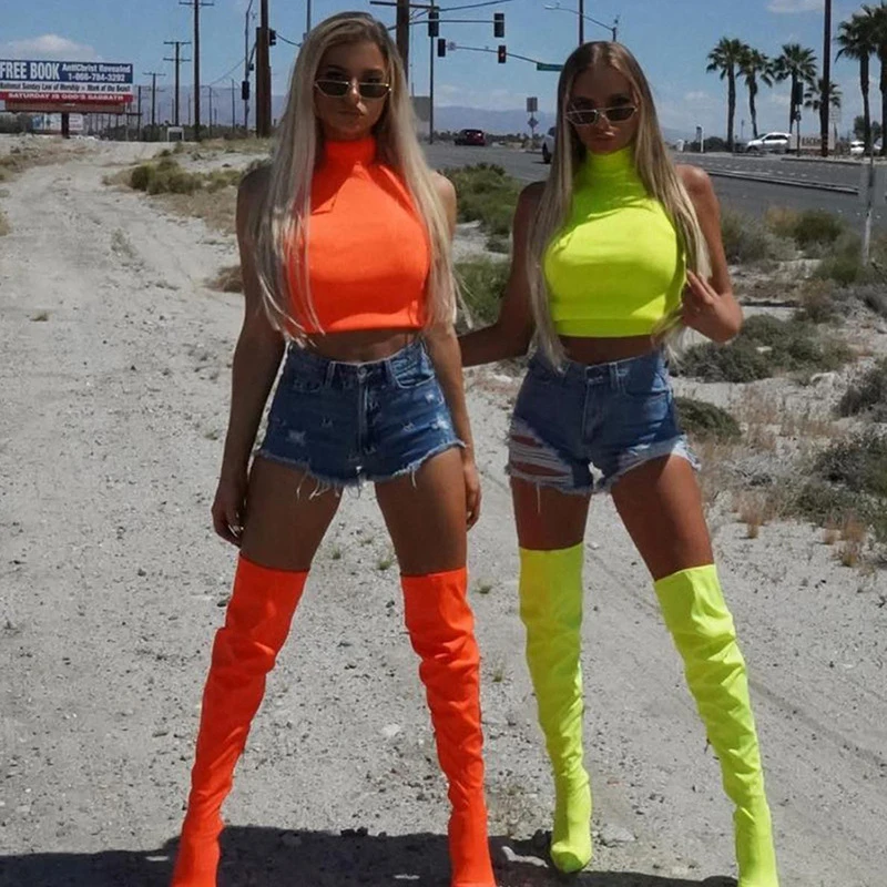Spring Summer Women Crop Top Turtle Neck High Collar Bustier Vest Strapless Tops Solid Sleeveless Short Tank Tops Drop Shipping
Spring Summer Women Crop Top Turtle Neck High Collar Bustier Vest Strapless Tops Solid Sleeveless Short Tank Tops Drop Shipping