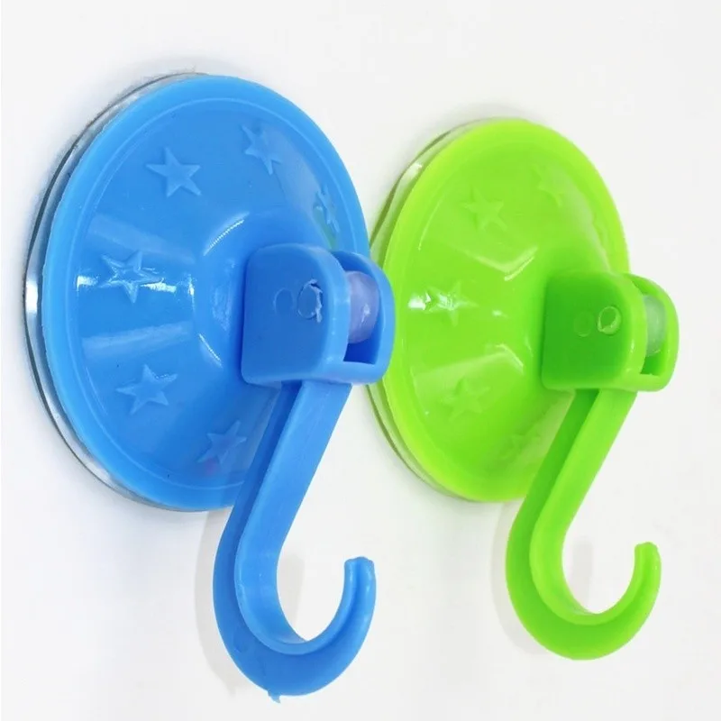 2pcs Suction Cup Hooks Rails Sucker Wall Large Round Shape Kitchen Bathroom Towel Key Clothing Hanger Home Garage Storage Suction Hooks (6)