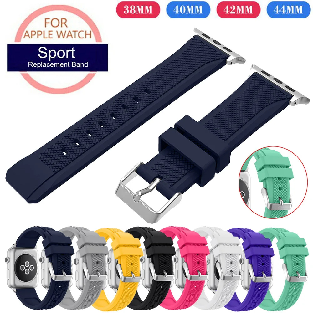 Soft Silicone Sport Band for Apple Watch Series 1 2 3 4 38MM 42MM Rubber Watchband Strap Bracelet for iWatch Series 4 40MM 44MM
Soft Silicone Sport Band for Apple Watch Series 1 2 3 4 38MM 42MM Rubber Watchband Strap Bracelet for iWatch Series 4 40MM 44MM