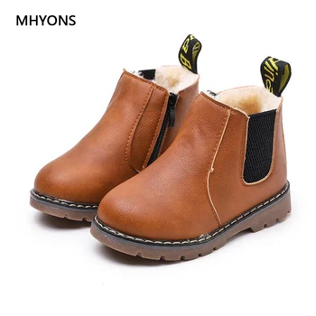 MHYONS 2018 New Winter Kids Boots Boys Girls Plus Velvet Warm Martin Boots Student Leathers Shoes Children Outdoor Snow Boots
MHYONS 2018 New Winter Kids Boots Boys Girls Plus Velvet Warm Martin Boots Student Leathers Shoes Children Outdoor Snow Boots