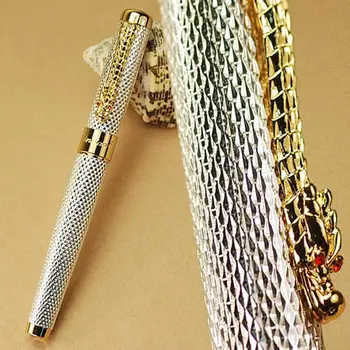 Jinhao1200 Silver 18KGP B Nib Fountain Pen Dragon Carved Stationery School&Office Writing Pen
Jinhao1200 Silver 18KGP B Nib Fountain Pen Dragon Carved Stationery School&Office Writing Pen