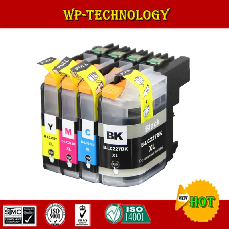 Compatible For Brother LC227XL LC227 LC225 LC225XL Ink cartridges suit for DCP-J4120DW MFC-J4420DW MFC-J4625DW MFC-J4620DW etc.
Compatible For Brother LC227XL LC227 LC225 LC225XL Ink cartridges suit for DCP-J4120DW MFC-J4420DW MFC-J4625DW MFC-J4620DW etc.