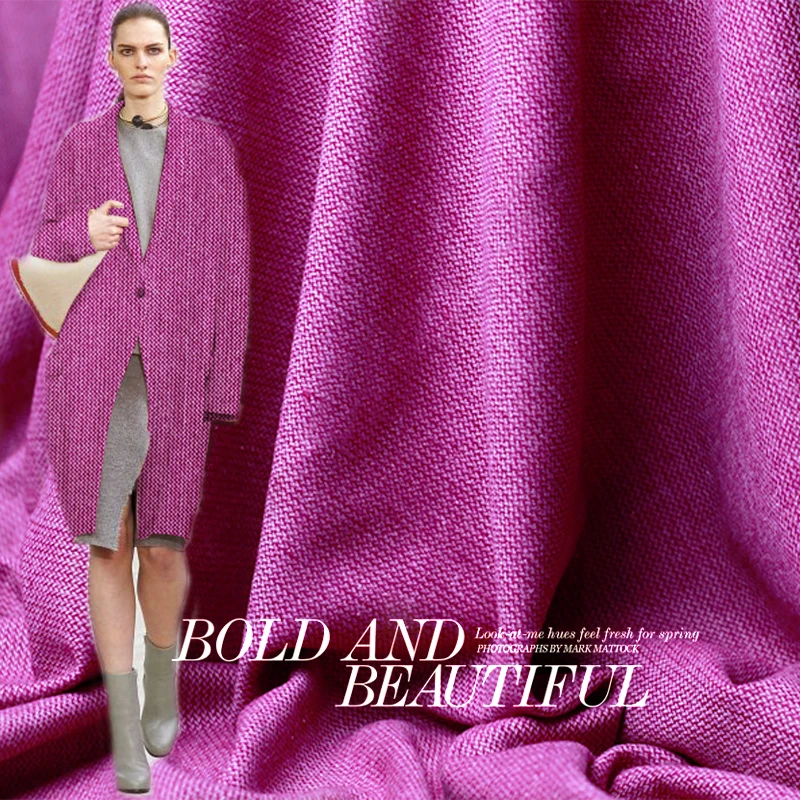 150cm width 410g per meter purple red color tweed wool materials autumn coat DIY clothes fabrics
150cm width 410g per meter purple red color tweed wool materials autumn coat DIY clothes fabrics