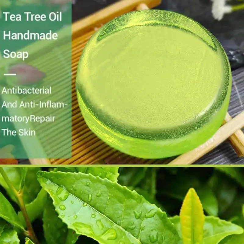 Natural Australian Tea Tree Oil Crystal Handmade Soap Moisturizing Oil Control Removal Blackhead Clean Skin Care Face Wash Soap
Natural Australian Tea Tree Oil Crystal Handmade Soap Moisturizing Oil Control Removal Blackhead Clean Skin Care Face Wash Soap