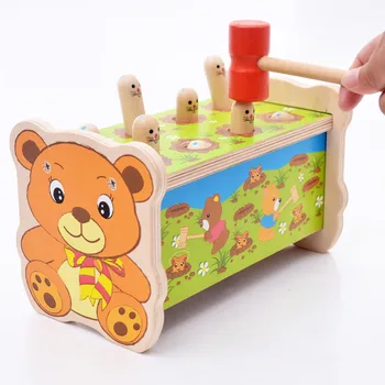 Kids Wooden Bear Knock Hit Hamster Game Playing Hammering Pounding Toy Educational Reduced Pressure Toys
Kids Wooden Bear Knock Hit Hamster Game Playing Hammering Pounding Toy Educational Reduced Pressure Toys