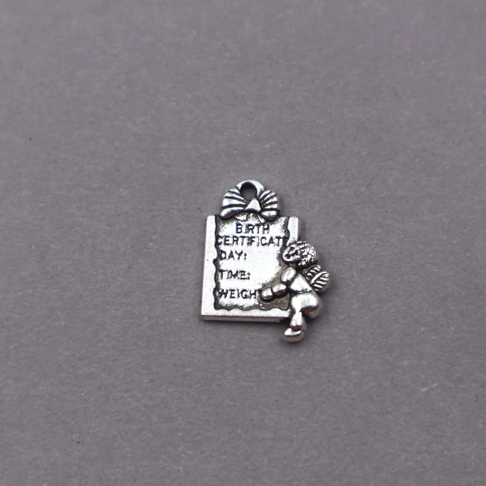 15pcs Tibetan Silver Plated Birth Announcement Card Charms for pendant necklace DIY 20*15*1.5mm
15pcs Tibetan Silver Plated Birth Announcement Card Charms for pendant necklace DIY 20*15*1.5mm