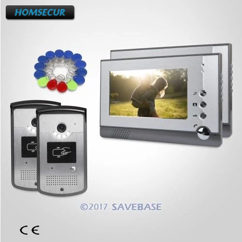 HOMSECUR 2V2 7" TFT LCD Color Wired Video Door Intercom with Outdoor Monitoring for Home Security
HOMSECUR 2V2 7" TFT LCD Color Wired Video Door Intercom with Outdoor Monitoring for Home Security