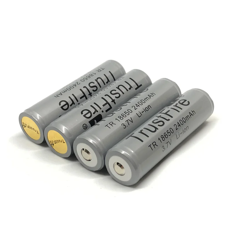 

12PCS/LOT TrustFire TR 18650 3.7V 2400mAh Camera Torch Flashlight Lithium Protected Battery Rechargeable Batteries with PCB