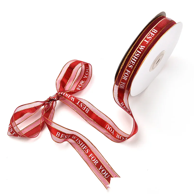 25MM 5M Printed Organza Ribbons for Wedding Party Decoration Handmade Ribbon Gift Wrapping DIY Materials Christmas Ribbon Bow
25MM 5M Printed Organza Ribbons for Wedding Party Decoration Handmade Ribbon Gift Wrapping DIY Materials Christmas Ribbon Bow