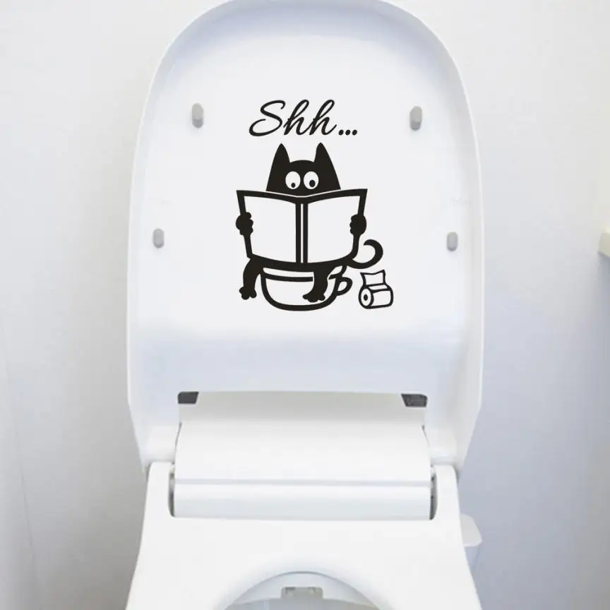 Cute Cat Shh Pattern Toilet Wall Stickers Unique Accessories Removable Decal Vinyl Mural Creative Washing Room Decor 18July10
Cute Cat Shh Pattern Toilet Wall Stickers Unique Accessories Removable Decal Vinyl Mural Creative Washing Room Decor 18July10