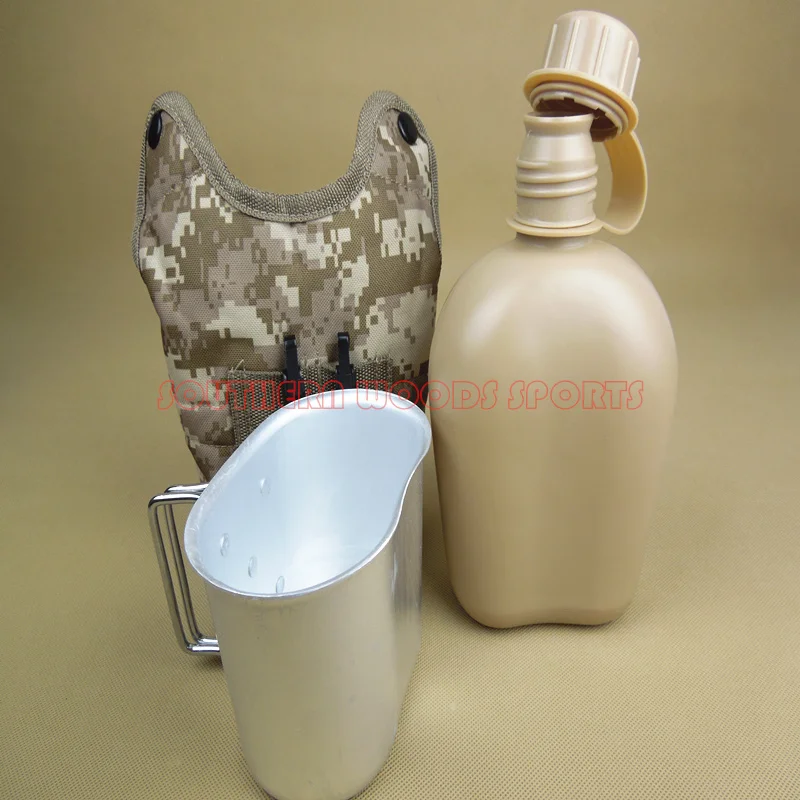 1L polymer army military camping water canteen bottle kettle,nylon warm fluff bag+aluminum cup,5 color 465g,can hang on belt
1L polymer army military camping water canteen bottle kettle,nylon warm fluff bag+aluminum cup,5 color 465g,can hang on belt