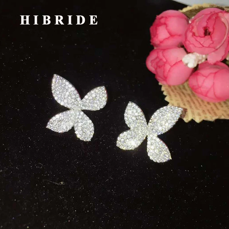 HIBRIDE Luxury Latest Design Clear Cubic Zirconia Pave Stud Earring For Women Jewelry Wedding Brincos Earring Wholesale E-870
HIBRIDE Luxury Latest Design Clear Cubic Zirconia Pave Stud Earring For Women Jewelry Wedding Brincos Earring Wholesale E-870