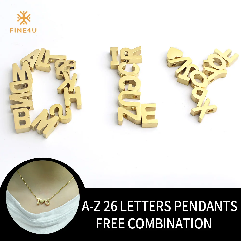 F4U N147 DIY Customized A-Z Letters Necklaces Stainless Steel Letter & Heart Pendants Necklaces Initial Name Necklaces For Gifts
F4U N147 DIY Customized A-Z Letters Necklaces Stainless Steel Letter & Heart Pendants Necklaces Initial Name Necklaces For Gifts