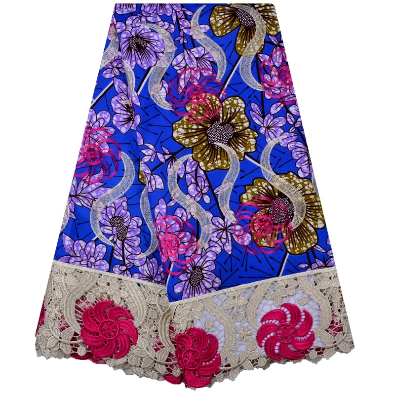 Hot Sale African Wax Lace Fabric Latest Arrival Ankara Wax With Guipure Cord Lace Fabric For Nigerian Wedding Party DressA1295
Hot Sale African Wax Lace Fabric Latest Arrival Ankara Wax With Guipure Cord Lace Fabric For Nigerian Wedding Party DressA1295
