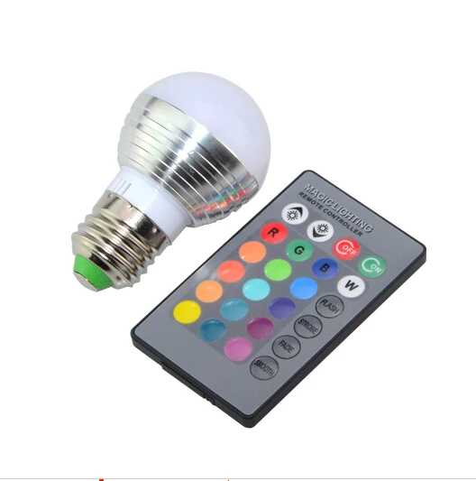 2016 RGB LED Bulb E27 E14 3W LED Lamp Light Led Spotlight Spot light 16 Color Change Dimmable Lampada 110v 220v 24Keys
2016 RGB LED Bulb E27 E14 3W LED Lamp Light Led Spotlight Spot light 16 Color Change Dimmable Lampada 110v 220v 24Keys