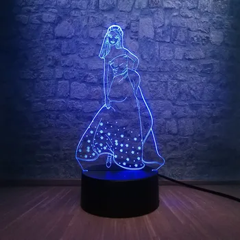 3D Night Light New Cartoon Princess Figure RGB Multicolor 7 Color Change Desk Lamp Elegant Girl Room Decor Xmas Birthday Gift
3D Night Light New Cartoon Princess Figure RGB Multicolor 7 Color Change Desk Lamp Elegant Girl Room Decor Xmas Birthday Gift
