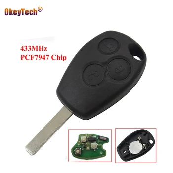OkeyTech Remote Control Key 3 Buttons 433MHz For Renault Kangoo II Clio III Uncut Blade Transponder PCF7947 Chip Free Shipping
OkeyTech Remote Control Key 3 Buttons 433MHz For Renault Kangoo II Clio III Uncut Blade Transponder PCF7947 Chip Free Shipping