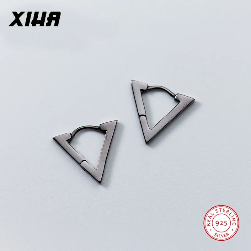XIHA Vintage 925 Sterling Silver Small Hoop Earrings for Women Girls Geometric Triangle Earrings Black Silver 2019 Punk Jewelry
XIHA Vintage 925 Sterling Silver Small Hoop Earrings for Women Girls Geometric Triangle Earrings Black Silver 2019 Punk Jewelry