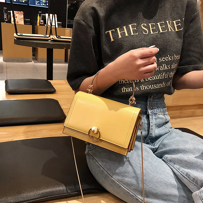 Mini Crossbody Bags For Women 2019 New Handbags with Metal Handle Simple Style Shoulder Messenger Bag C348
Mini Crossbody Bags For Women 2019 New Handbags with Metal Handle Simple Style Shoulder Messenger Bag C348
