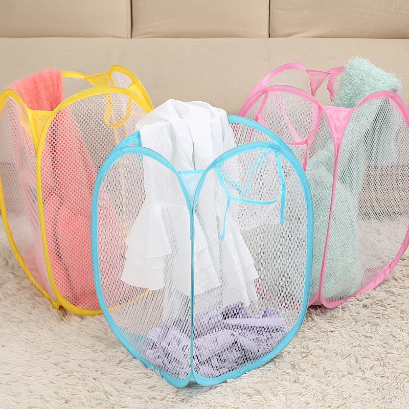 Washing Clothes Laundry Basket Bag Foldable Mesh Storage Toy Container Organization Dirty clothes basket Home Accessoris
Washing Clothes Laundry Basket Bag Foldable Mesh Storage Toy Container Organization Dirty clothes basket Home Accessoris