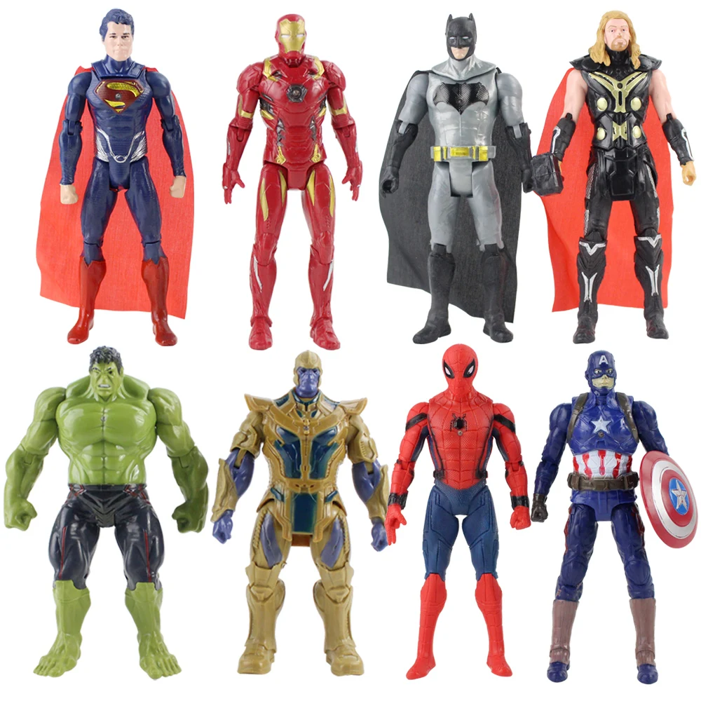 8Pcs/lot 17cm Avengers Infinity War Figure Toys Captain America Iron man Hulk Superman Batman Thanos PVC Model Collection Toys
8Pcs/lot 17cm Avengers Infinity War Figure Toys Captain America Iron man Hulk Superman Batman Thanos PVC Model Collection Toys