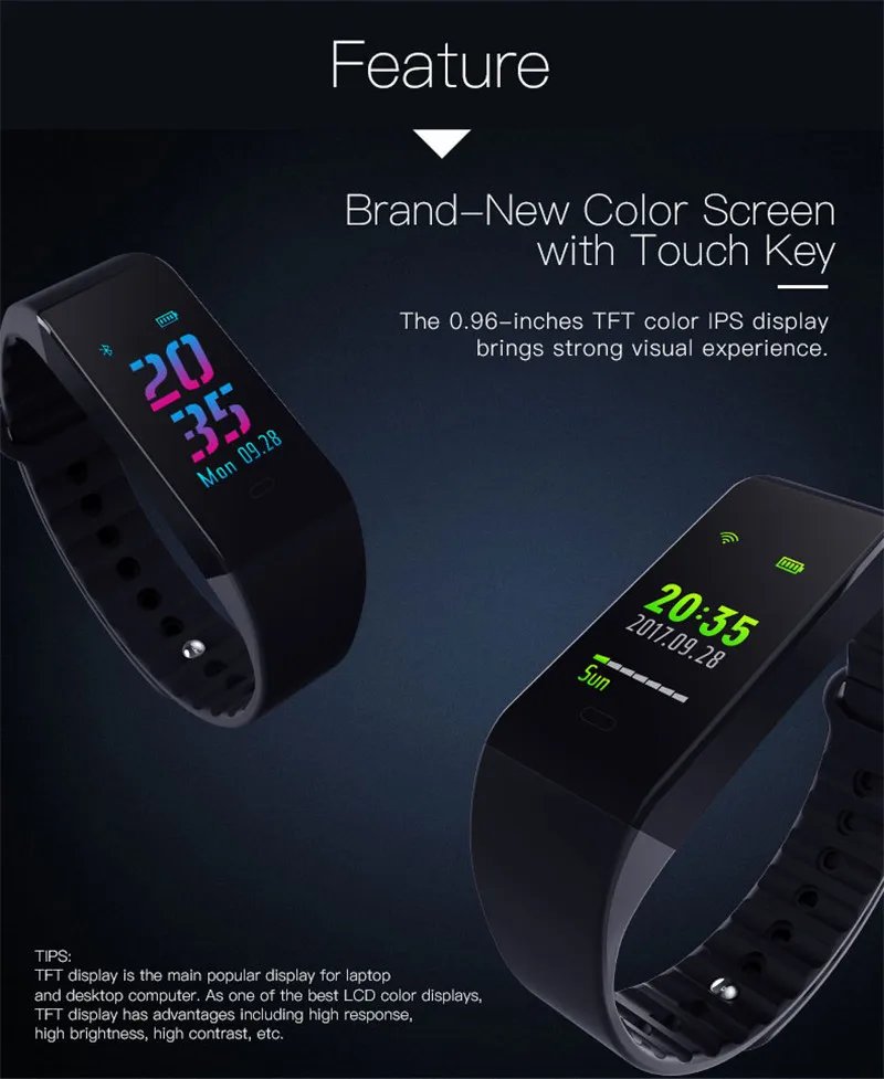 Smart Bracelet Watch Waterproof Heart Rate Monitor Activity Tracker Dynamic Bluetooth Smart Band Fitness Tracker Wristband 
Smart Bracelet Watch Waterproof Heart Rate Monitor Activity Tracker Dynamic Bluetooth Smart Band Fitness Tracker Wristband