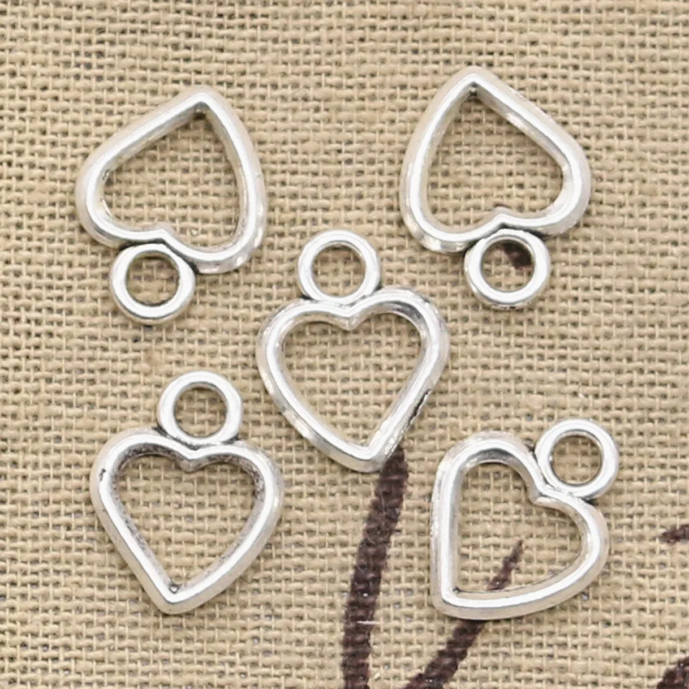 100pcs Charms Lovely Heart 14x11mm Antique Silver Color Pendants DIY Necklace Crafts Making Findings Handmade Tibetan Jewelry
100pcs Charms Lovely Heart 14x11mm Antique Silver Color Pendants DIY Necklace Crafts Making Findings Handmade Tibetan Jewelry
