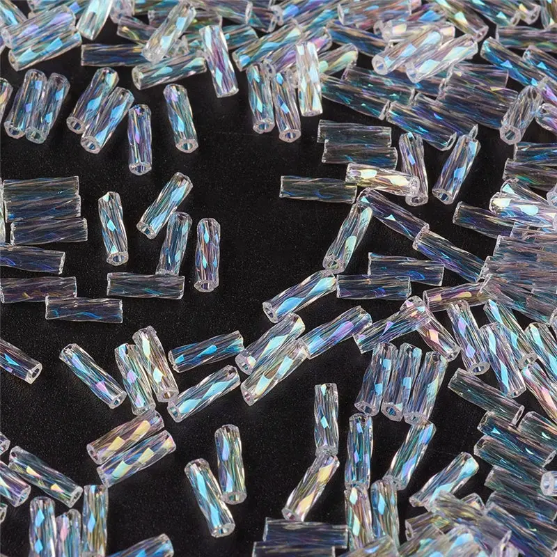 20g Transparent Twisted Rainbow Glass Bugle Beads Tube Seed Beads Round Hole for Jewelry Making DIY Findings 6x2mm about 440pc
20g Transparent Twisted Rainbow Glass Bugle Beads Tube Seed Beads Round Hole for Jewelry Making DIY Findings 6x2mm about 440pc