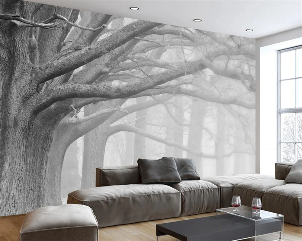 Beibehang Wallpaper modern minimalist gray fog tree TV background wall 3d living room bedroom mural home decoration 3d wallpaper
Beibehang Wallpaper modern minimalist gray fog tree TV background wall 3d living room bedroom mural home decoration 3d wallpaper