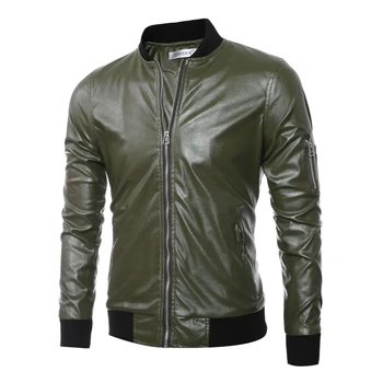 Leather Jackets Fashion V Collar Design Pure Color Leather Garment Foreign Trade Men's Motorcycle Leather Coat
Leather Jackets Fashion V Collar Design Pure Color Leather Garment Foreign Trade Men's Motorcycle Leather Coat