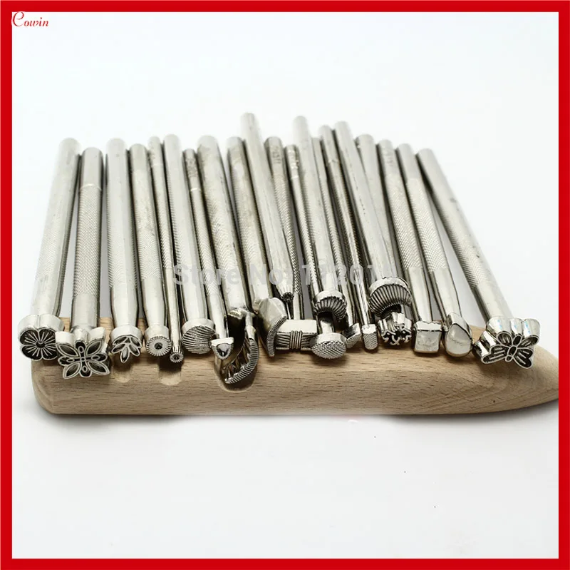 New 20pcs/lot Diy Leathercraft Leather Pattern Engrave Stamping Embossing Mold Leather Printing beveling Tool Set
New 20pcs/lot Diy Leathercraft Leather Pattern Engrave Stamping Embossing Mold Leather Printing beveling Tool Set
