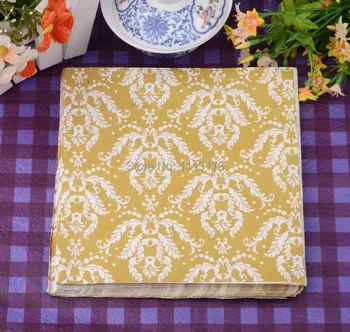 3 packs 60pcs Gold pattern Wedding napkins Color Napkin Paper 60% Virgin Wood napkin free shipping
3 packs 60pcs Gold pattern Wedding napkins Color Napkin Paper 60% Virgin Wood napkin free shipping